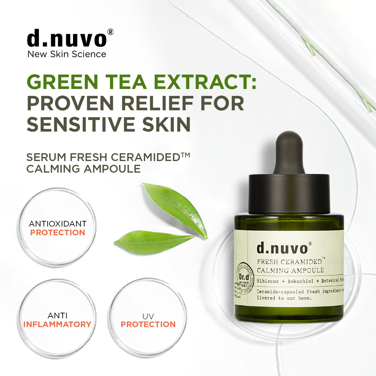 d.nuvo Fresh Ceramided™ Calming Ampoule –  for Acne-Prone & Aging Skin | Anti-Wrinkle (30ml)