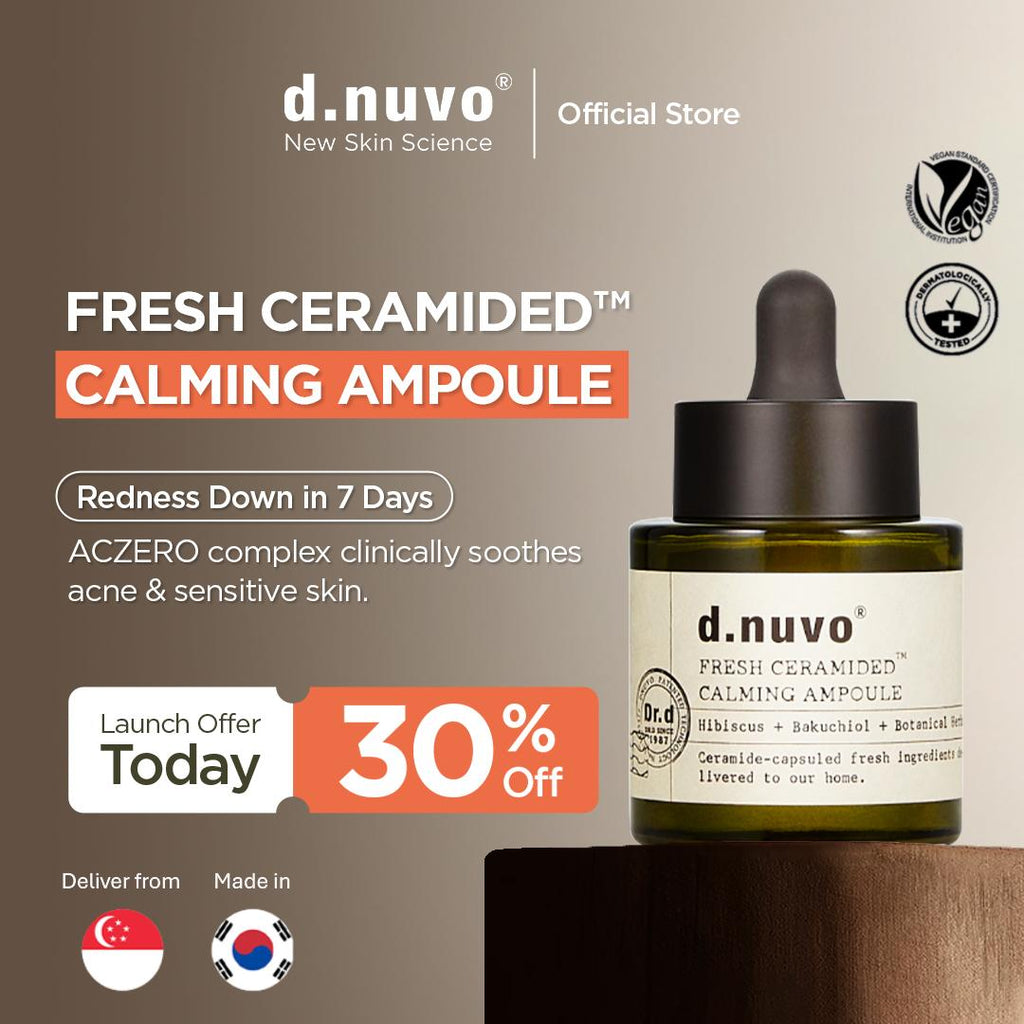 d.nuvo Fresh Ceramided™ Calming Ampoule –  for Acne-Prone & Aging Skin | Anti-Wrinkle (30ml)