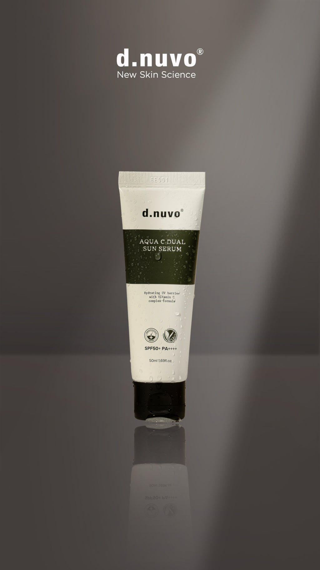 d.nuvo Dual C Sun Serum: SPF50+/PA++++ UV filters, brightening and anti-wrinkle . 50mlt