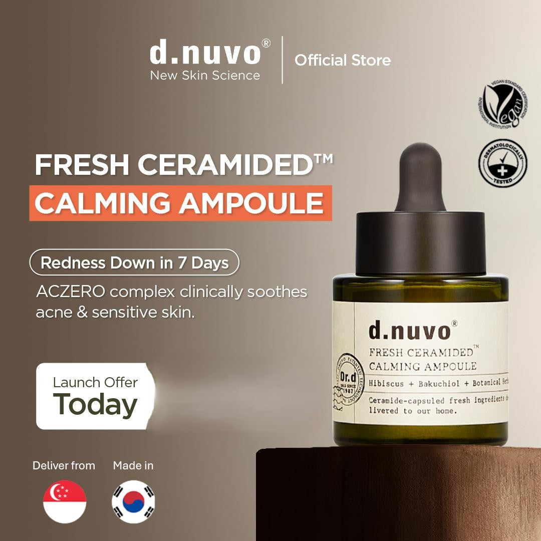 d.nuvo Fresh Ceramided™ Calming Ampoule –  for Acne-Prone & Aging Skin | Anti-Wrinkle (30ml)