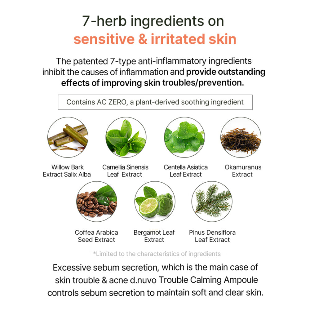 d.nuvo Fresh Ceramided™ Calming Ampoule –  for Acne-Prone & Aging Skin | Anti-Wrinkle (30ml)